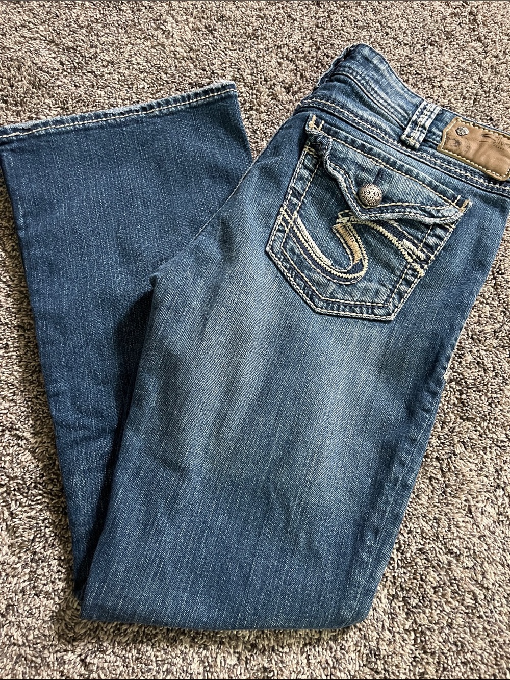 Silver Suki Surplus Jeans Flap Pocket